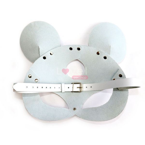 Шкіряна маска мишки Art of Sex - Mouse Mask, колір Білий SO9651 фото