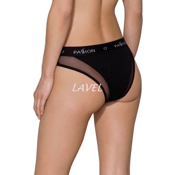 Трусики с прозрачной вставкой Passion PS002 PANTIES black, size M SO4192 фото