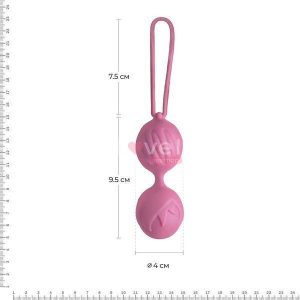 Вагінальні кульки Adrien Lastic Geisha Lastic Balls BIG Pink (L), діаметр 4 см, вага 90 гр AD40301 фото