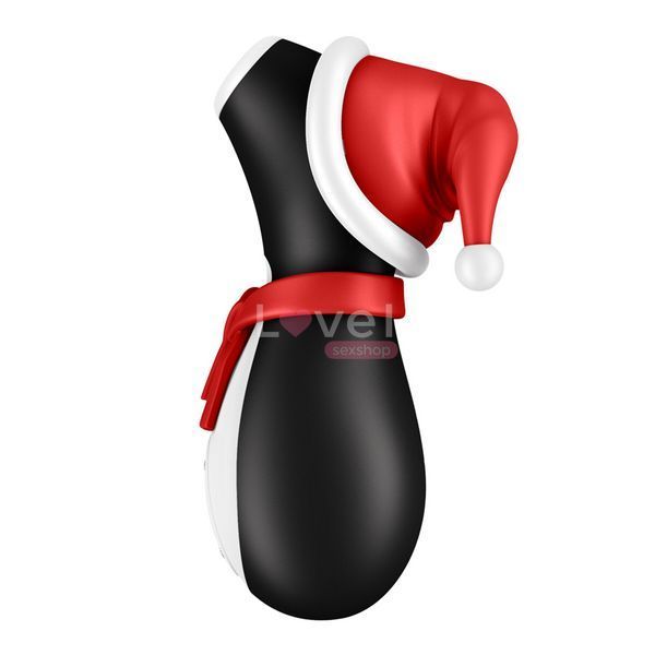 Вакуумний кліторальний стимулятор Satisfyer Penguin Holiday Edition, у шапочці та шарфі SO8777 фото