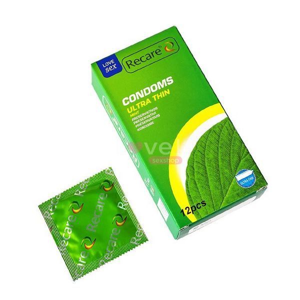 Презервативы Ultra Thin Mint Recare 12 шт, ультратонкие, аромат: мята SX3326 фото