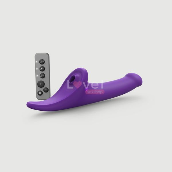 Вибронасадка для страпона с вакуумной стимуляцией Strap-On-Me Multi Orgasm Dildo S Purple SX4032 фото