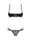 Комплект Obsessive Nutris 2-pcs crotchless set, XS/S, лиф с открытыми чашками, трусики с доступом SX1169 фото 3