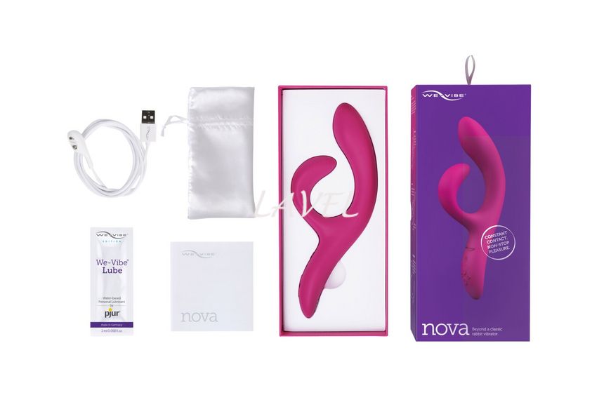 Смарт вібратор-кролик We-Vibe Nova Fuchsia, ергономічний, регульований кут нахилу стовбура SO6930 фото