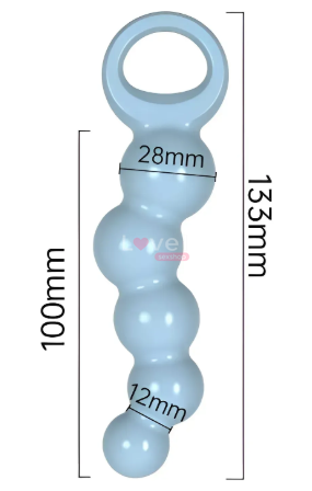 Анальне намисто Meleon Anal Beads, блакитний AP017 фото
