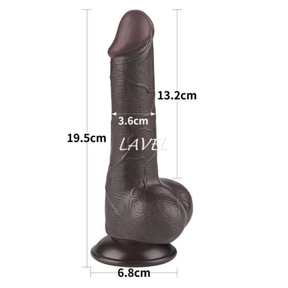 Фаллоимитатор - Sliding-Skin Dual Layer Dong 7.5" Brown 6452LVTOY975 фото