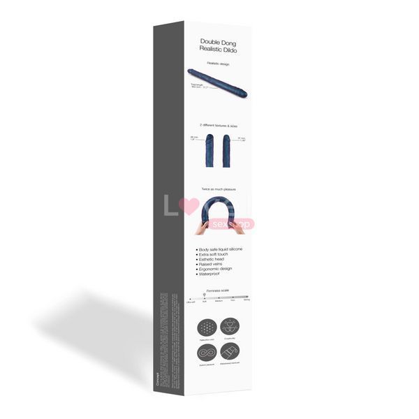 Фалоімітатор подвійний Strap-On-Me DOUBLE DONG REALISTIC DILDO - SNAKY METALLIC COLOR SX1389 фото