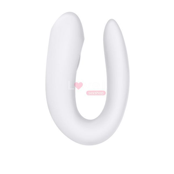 Смартвібратор для пар Satisfyer Double Joy White із широким кліторальним стимулятором SO3897 фото