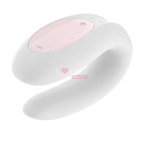 Смартвібратор для пар Satisfyer Double Joy White із широким кліторальним стимулятором SO3897 фото