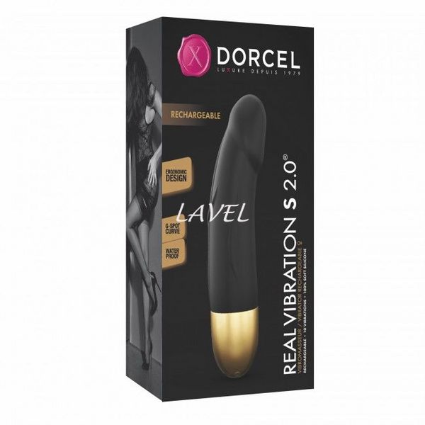 Вибратор Dorcel Real Vibration S Gold 2.0, диам 3,7см, перезаряжаемый, для точки G SO3565 фото