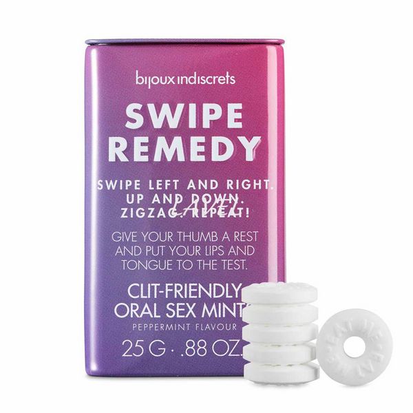 М'ятні цукерки Bijoux Indiscrets Swipe Remedy – clitherapy oral sex mints без цукру SO5911 фото
