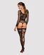 (SALE) Бодистокинг Obsessive Bodystocking G320 S/M/L, чулки, боди, декор в виде линий SO7241 фото 4