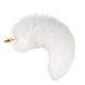 Металева анальна пробка Лисячий хвіст LOCKINK SEVANDA White Fox-Tail Anal Rose-shape Plug SX0866 фото 2