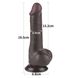 Фалоімітатор - Sliding-Skin Dual Layer Dong 7.5" Brown 6452LVTOY975 фото 3