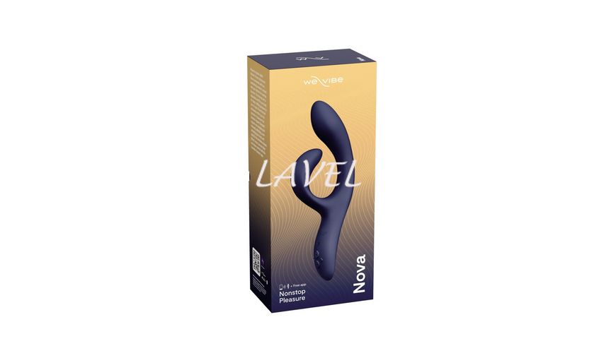 Смарт вибратор-кролик We-Vibe Nova Midnight Blue, эргономичный, регулируемый угол наклона ствола SO6931 фото