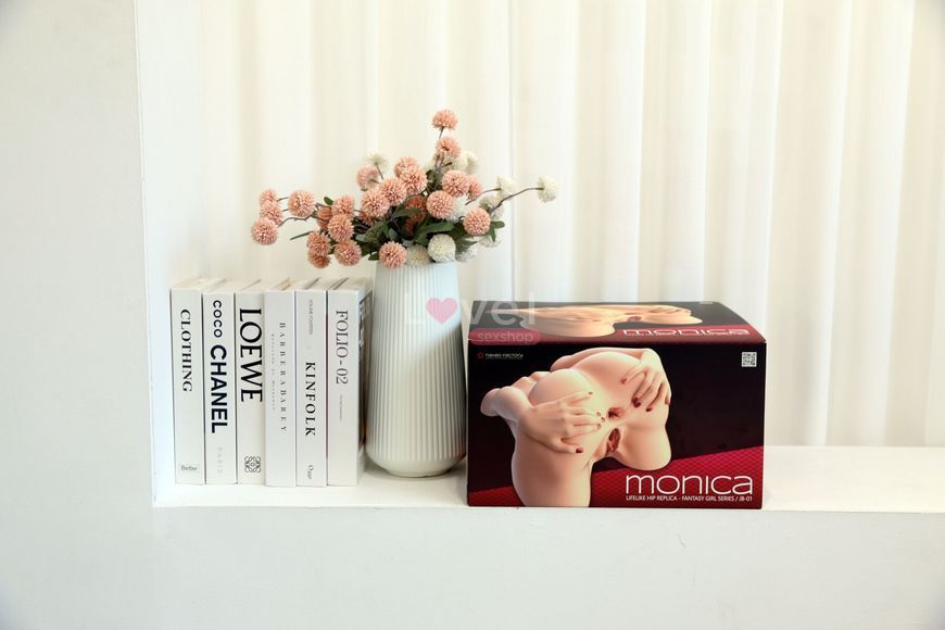Мастурбатор-попа Naked Factory MONICA, вагіна + анус, 2 канали, дуже реалістичний, наскрізний SX3474 фото