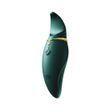 Вібратор 2в1 з язичком Zalo &mdash; Hero Jewel Green, кристал Swarovski