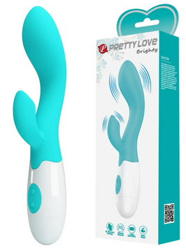 Вібратор-кролик Pretty Love - BRIGHTY light blue BI-014174-A1 фото