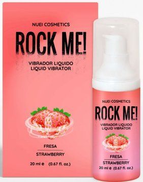 Рідкий вібратор Nuei ROCK ME!, смак: полуниця, 20 мл NU890478 фото