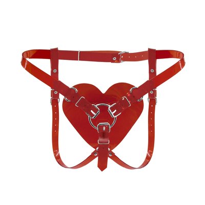 Трусики Сердце для страпона Feral Feelings - Hearts Strap-on Belt Red SO9315 фото