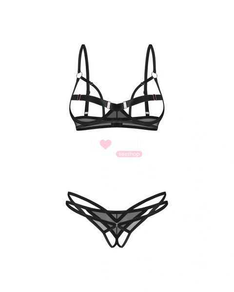 Комплект Obsessive Euridia 2-pcs crotchless set M/L SX3584 фото