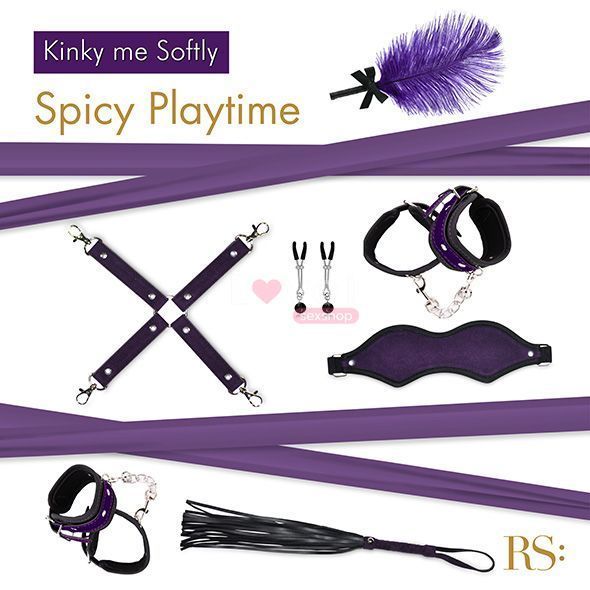 Подарунковий набір для BDSM RIANNE S &mdash; Kinky Me Softly Purple: 8 предметів для задоволення SO3865 фото