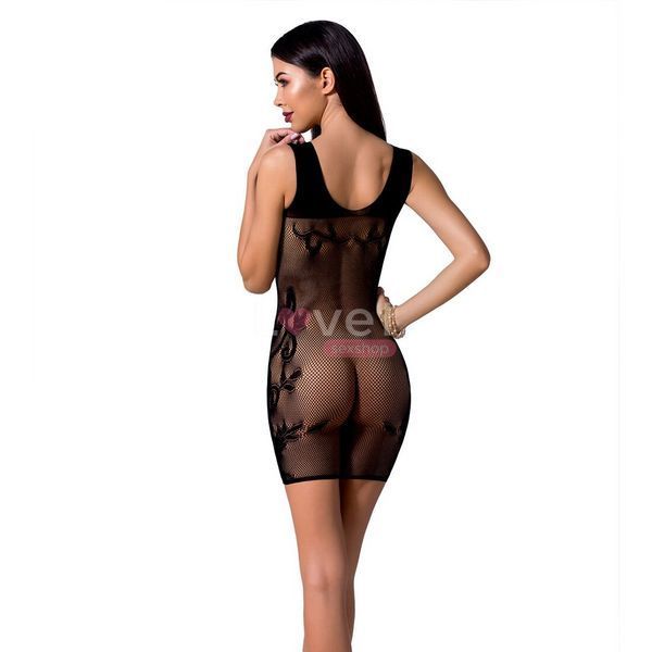 Відверта сукня-сітка Passion BS073 black SO4144 фото
