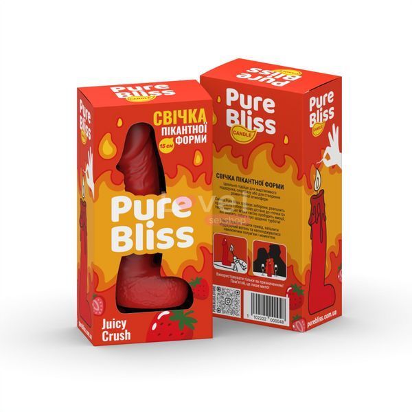 Ароматна свічка пікантної форми Pure Bliss Red Juicy Crush (Ягідний вибух) 15 см SX3034 фото