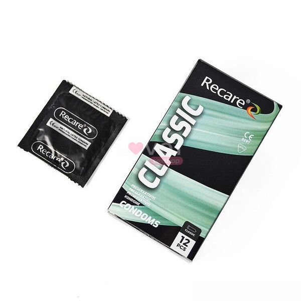 Презервативи Holographic Recare Classic Condoms 12 шт, класичні SX3334 фото
