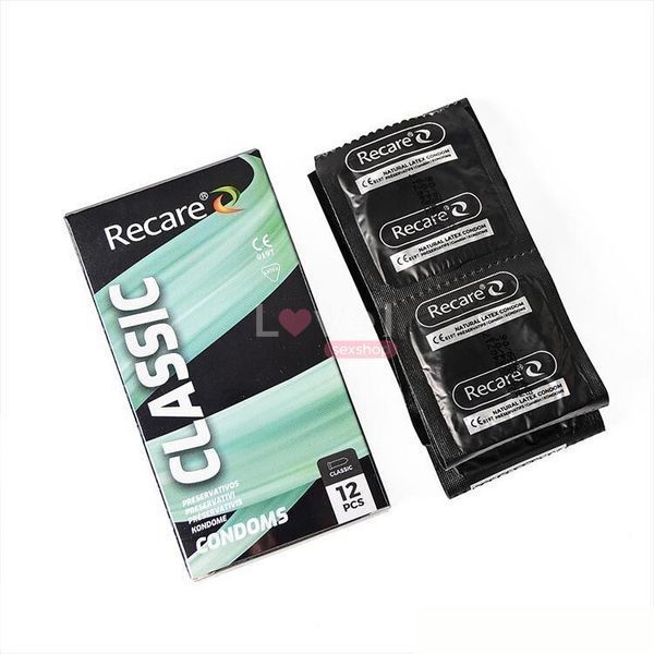 Презервативи Holographic Recare Classic Condoms 12 шт, класичні SX3334 фото