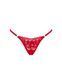 Мереживні стрінги Obsessive Lacelove thong XS/S Red, низька посадка SO8661 фото 3