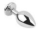 Анальна пробка з кристалом EGZO Silver Round Plug Lime size S MSR-06S фото 2