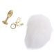 Металева анальна пробка Кролячий хвост LOCKINK SEVANDA White Bunny-Tail Anal Rose-shape Plug SX0867 фото 3