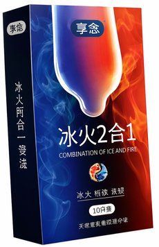 Презервативи Xiangnian Ice & Fire ефект холоду і тепла, стимулюючі, 10 шт XI004 фото