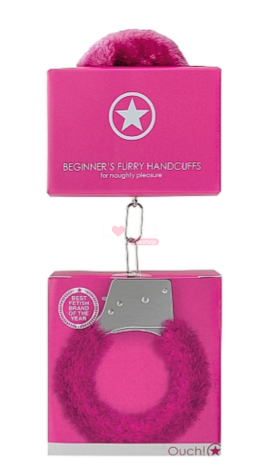 Наручники Ouch! Beginner's Handcuffs Furry Pink 60360074072 фото