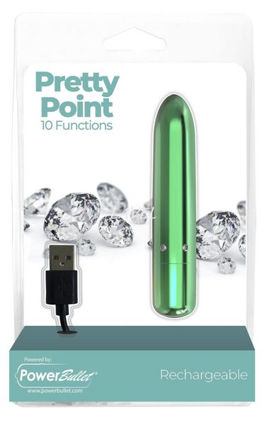 Віброкуля PowerBullet - Pretty Point Rechargeable Bullet Teal SO5567 фото