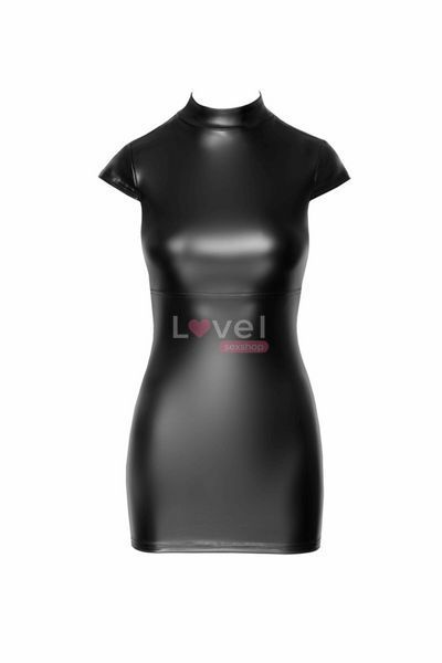 Сукня Noir Handmade F309 Fantasy, M, black, міні, під латекс, короткий рукав, шнурівка ззаду SX0292 фото