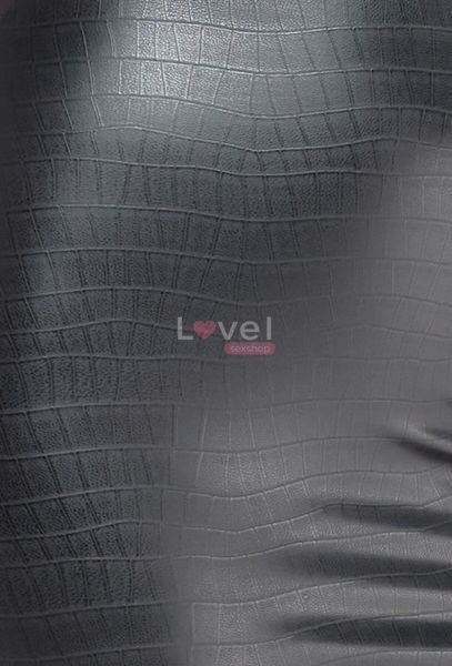 Трусики-стрінги Noir Handmade P012 Wild, XL, під латекс, крокодиловий принт, застібки з боків SX0342 фото