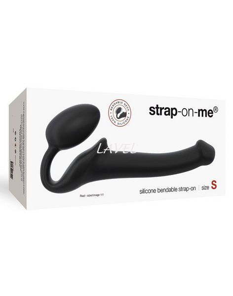 Безремінний страпон Strap-On-Me Black S, повністю регульований, діаметр 2,7 см SO2710 фото