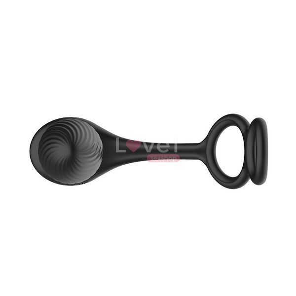 Анальная вибропробка Nexus Tornado Cock and Ball Ring вращение+вибрация, эрекционное кольцо, пульт SX2416 фото
