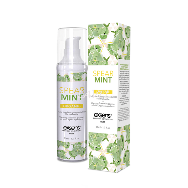 Масажна олія EXSENS Organic Spear Mint 50мл розігрівальна, без цукру, без парабенів, їстівна SO2380 фото