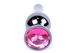 Анальная пробка металлическая с кристаллом Jewellery Dark SILVER BS6400053 фото 2