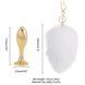 Металева анальна пробка Кролячий хвост LOCKINK SEVANDA White Bunny-Tail Anal Pear-shape Plug SX0868 фото 6