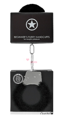 Наручники - Ouch! Beginner's Handcuffs Furry Black 60360074096 фото