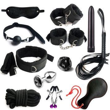 Набор аксессуаров BDSM Lavel BLACK, 12 предметов LAV2000115 фото