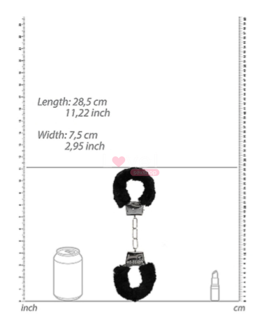 Наручники - Ouch! Beginner's Handcuffs Furry Black 60360074096 фото