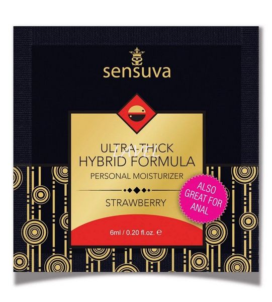 Пробник Sensuva - Ultra-Thick Hybrid Formula Strawberry (6 мл) SO3386 фото