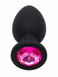 Анальна пробка Jewellery Silicone Black Plug M Pink 62530064-00087 фото 2