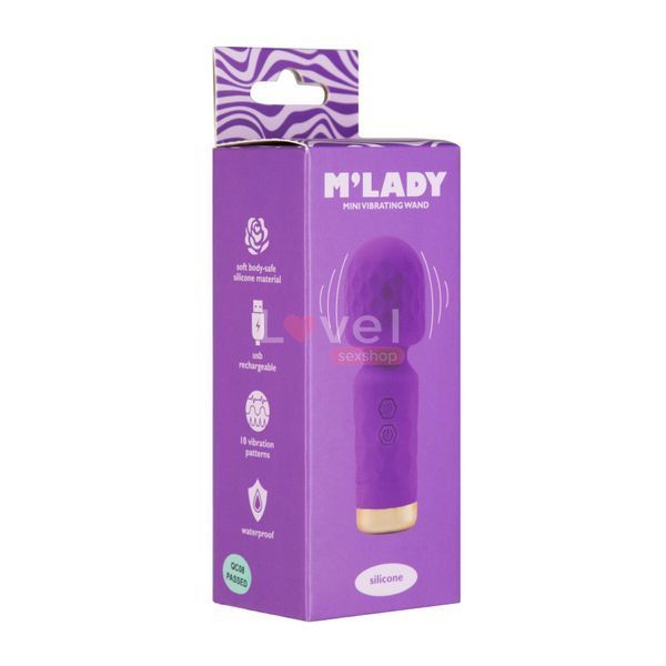 Вібромасажер M&rsquo;Lady Mini Vibrating Wand Purple SX3144 фото