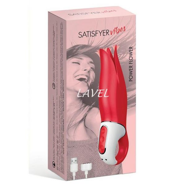 Мощный вибратор Satisfyer Vibes Power Flower с нежными трепещущими лепестками, 12 режимов работы SO2204 фото